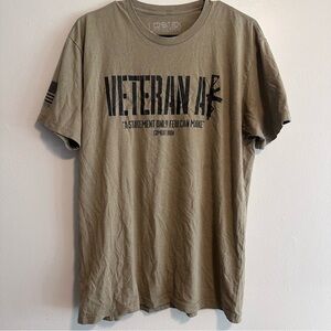 Olive Green Veteran AF Tee America